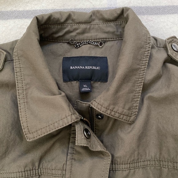 Banana Republic Green Military Jacket Women’s Size Extra Large - Picture 6 of 15